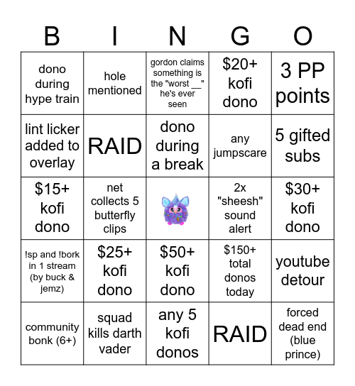 MODMAS BINGO Card