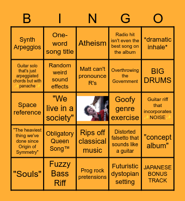 Muse Album Bingo Card