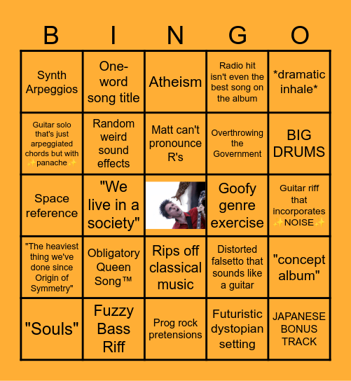 Muse Album Bingo Card