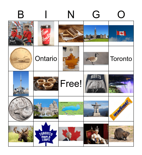 Canadian Bingo, Eh! Bingo Card