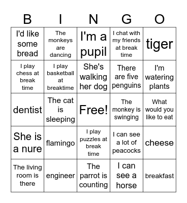 Revision Bingo Card