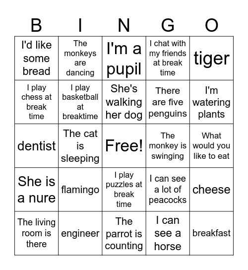 Revision Bingo Card