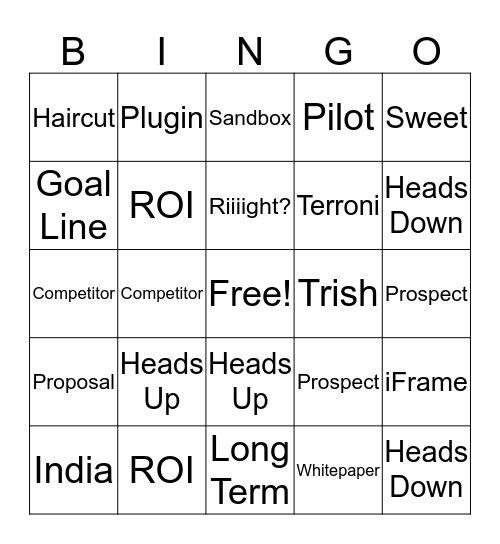 Introhive Sales Call Bingo Card