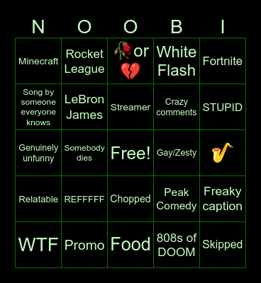 Instareels Bingo Card