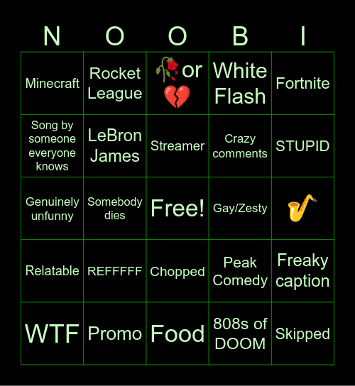 Instareels Bingo Card