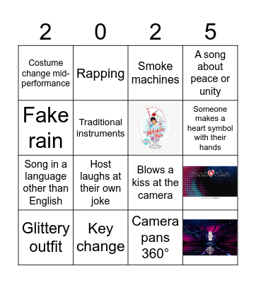 Eurovision BINGO Card