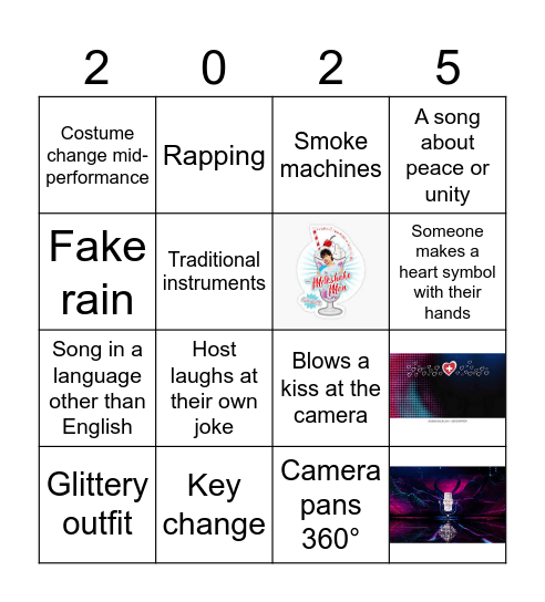Eurovision BINGO Card