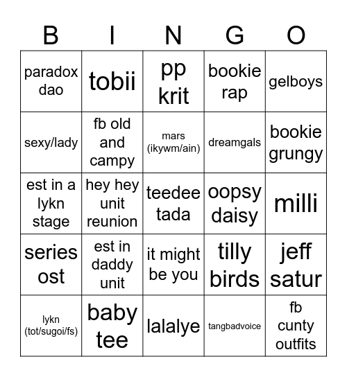 LOLFANFEST 2025 Bingo Card