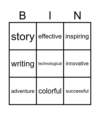 Nouns, Noun Groups & Modifiers Bingo Card