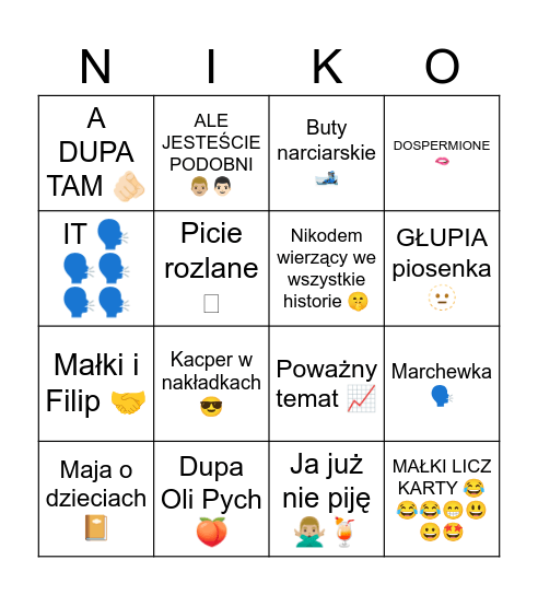 25! Bingo Card