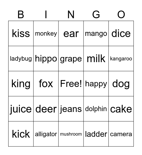 A-M BINGO!! Bingo Card