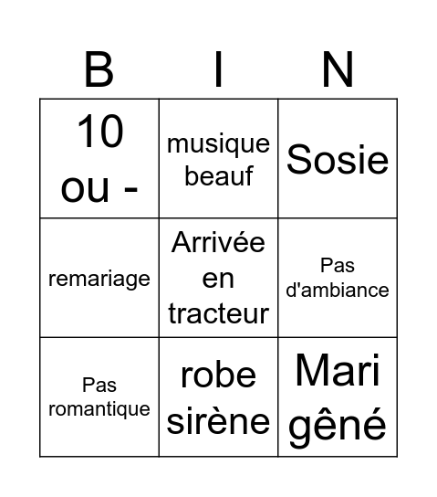 Tibo Bingo Card