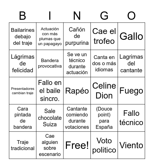 EuroVelluters Bingo Card