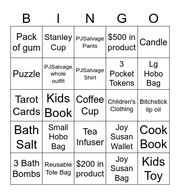 H&H Bingo Card