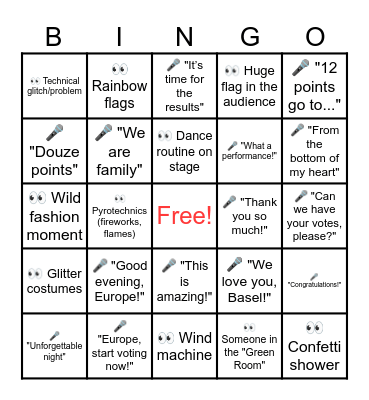 ESC-Bingoo Bingo Card