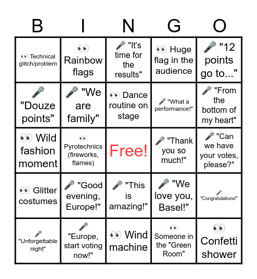 ESC-Bingoo Bingo Card