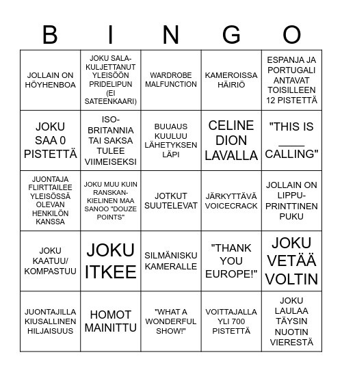VIISUBINGO Card
