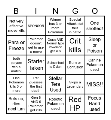 Then we fight bingo Take All Bingo Card