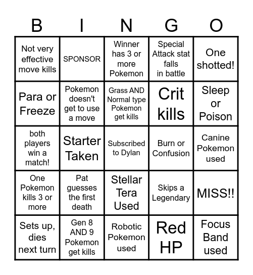 Then we fight bingo Take All Bingo Card