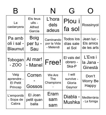CAU FEST Bingo Card
