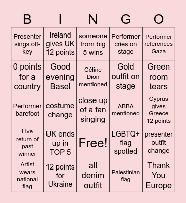 BingoVision Bingo Card