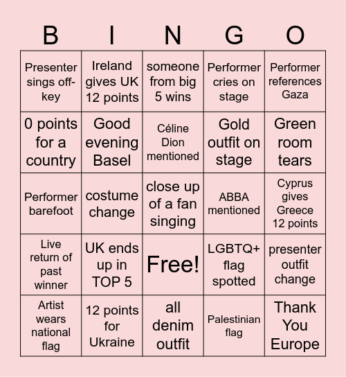 BingoVision Bingo Card