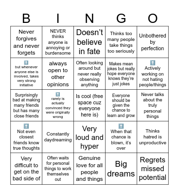 Sputnik Kinnie Bingo Card