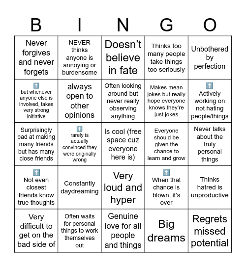Sputnik Kinnie Bingo Card