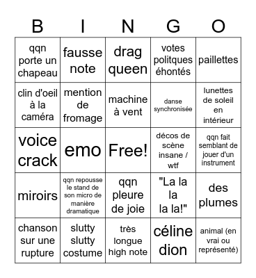 Eurovision 2025 Watchparty chez Tim! Bingo Card