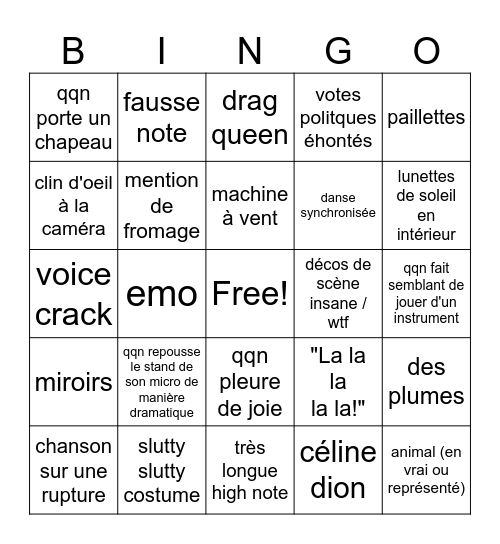 Eurovision 2025 Watchparty chez Tim! Bingo Card