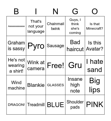 CJ Eurovision 2025 Bingo Card