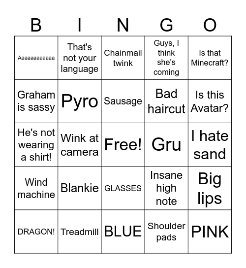 CJ Eurovision 2025 Bingo Card
