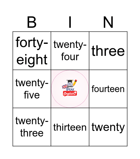 OPERAÇÕES COM RESPOSTAS EM INGLÊSS Bingo Card