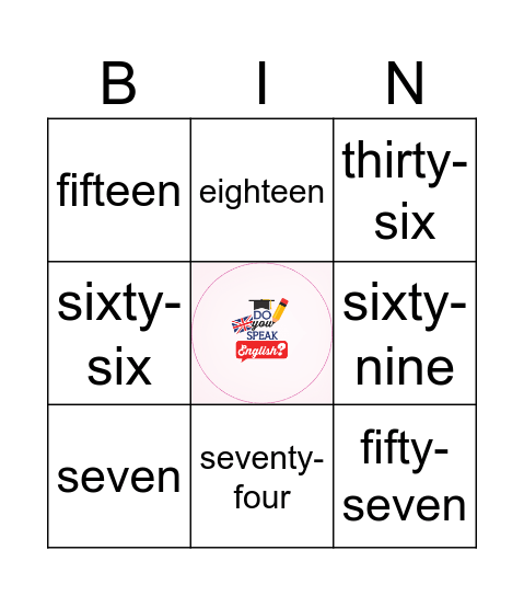 OPERAÇÕES COM RESPOSTAS EM INGLÊS Bingo Card