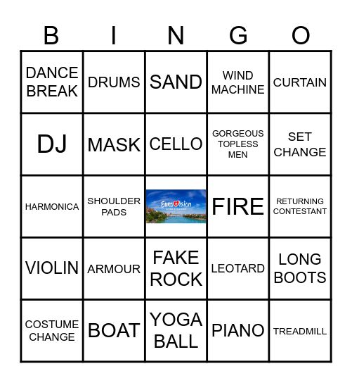 EUROVISION 2025 Bingo Card
