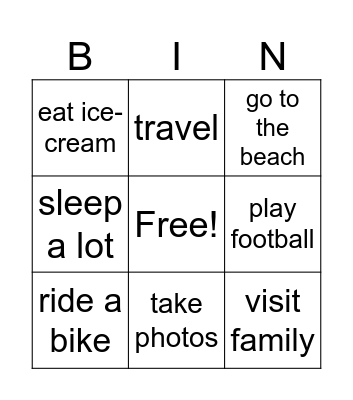 what are you going to do? Bingo Card