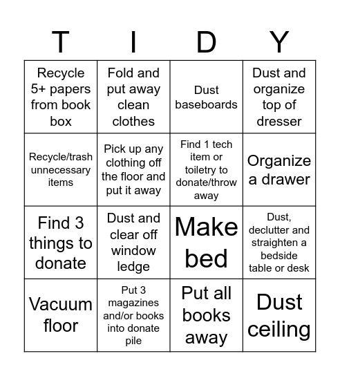 April Cleaning Fun Times!!!!!!!!! Bingo Card