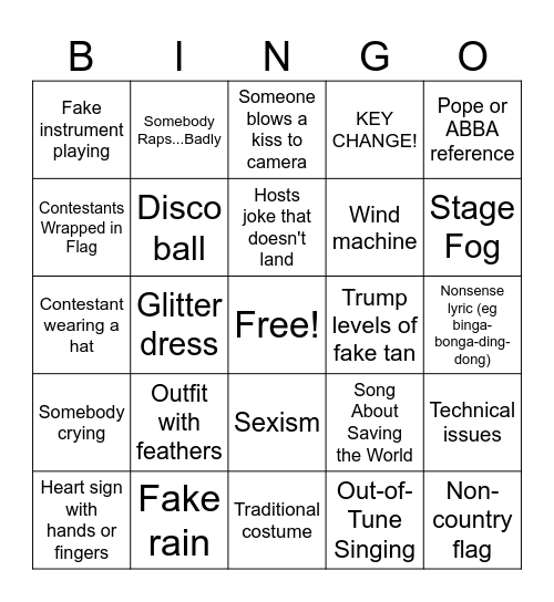 ESC Villa Bingo Card