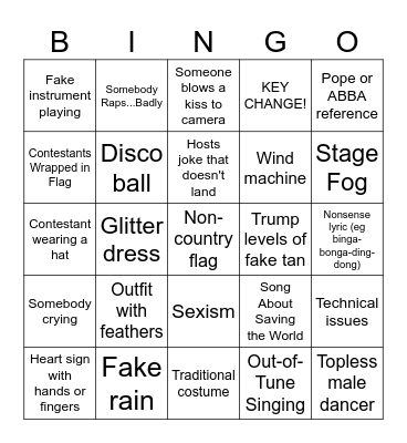 ESC Villa Bingo Card