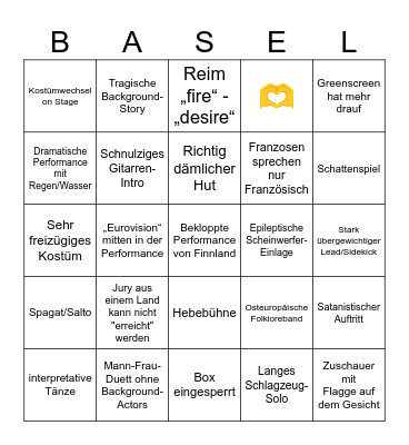 ESC SUPER BINGO Card