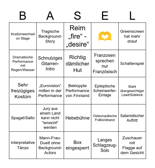 ESC SUPER BINGO Card