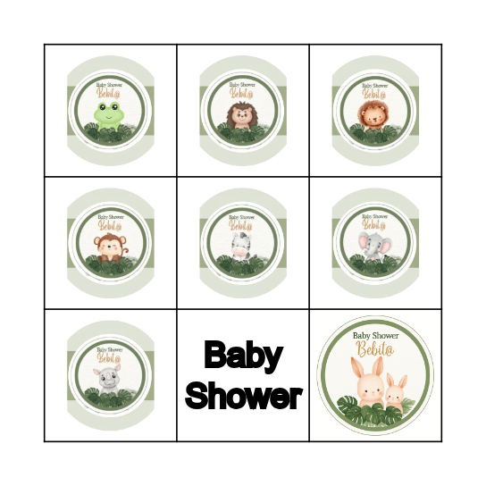 Bingo Shower Bingo Card