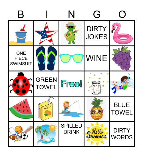 Summer Bingo Card