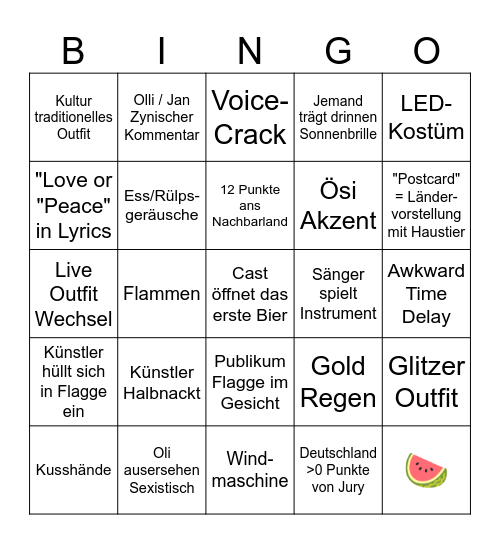 ESC Bingo Asotroth Bingo Card
