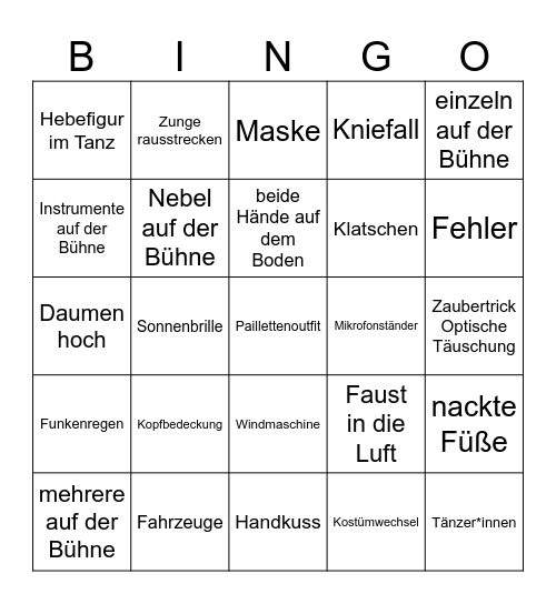 ESC Fünfundzwanzig Bingo Card