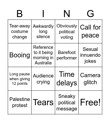 Esc bingo 2025 Bingo Card