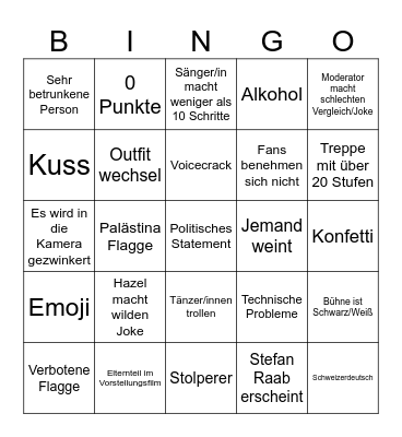 ESC BINGO Card