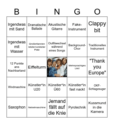 ESC Bingo Card