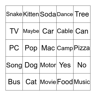 Bingo Card
