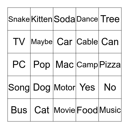 Bingo Card